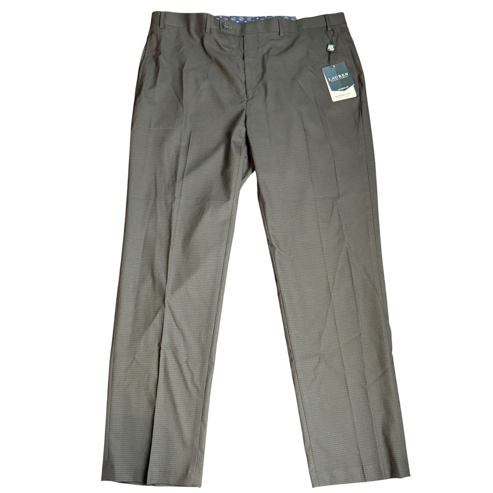 Lauren Ralph Lauren Mens Brown Ultraflex Classic Fit Dress Pants 40W x 32L NWT